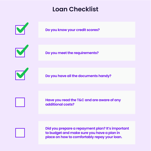 credit score checklist